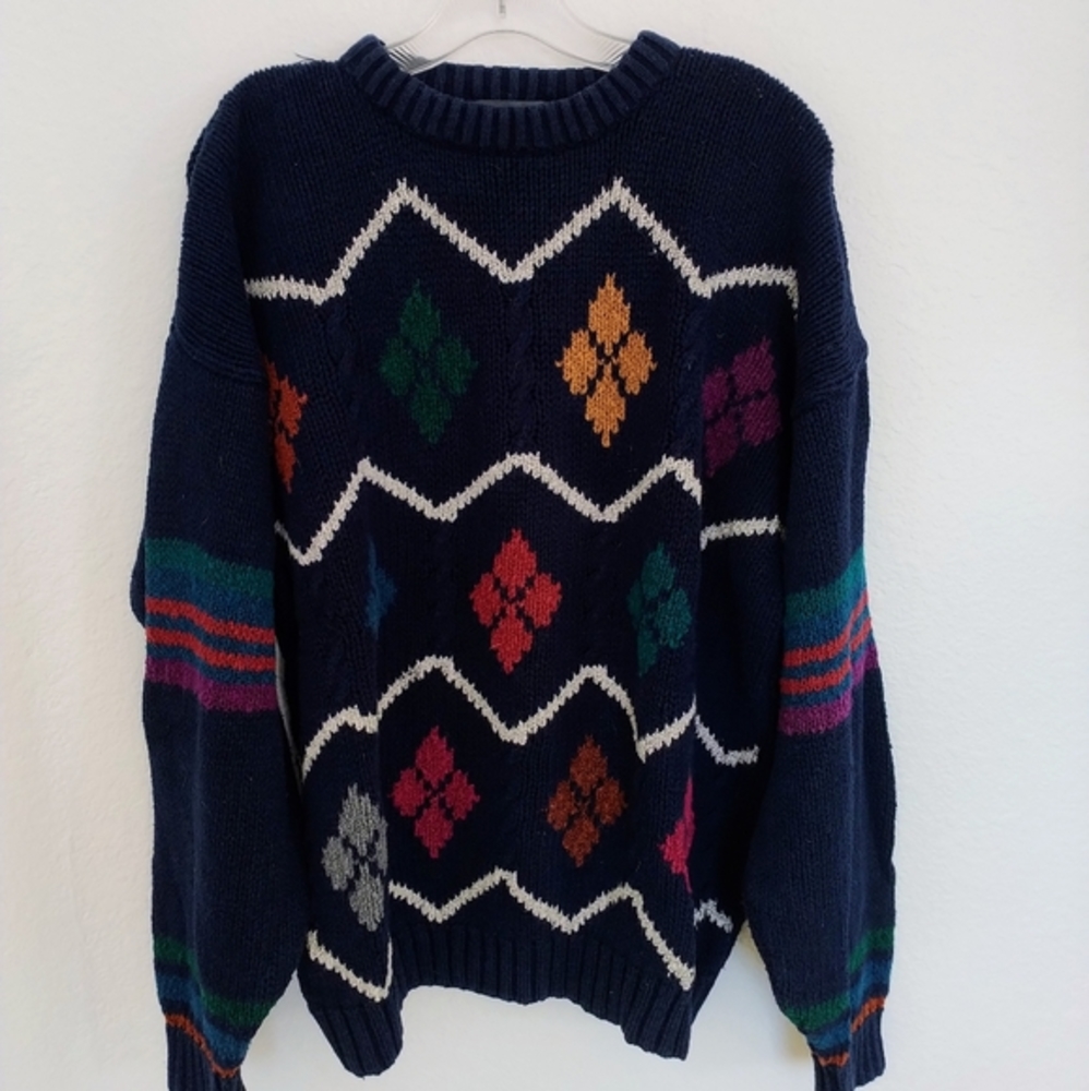 🐲VTG oversized chunky  knit sweater